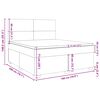 vidaXL Pat box spring cu saltea, albastru, 180x200 cm, catifea