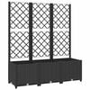vidaXL Jardinieră de grădină cu spalier, neagră, 120x40x136 cm, PP