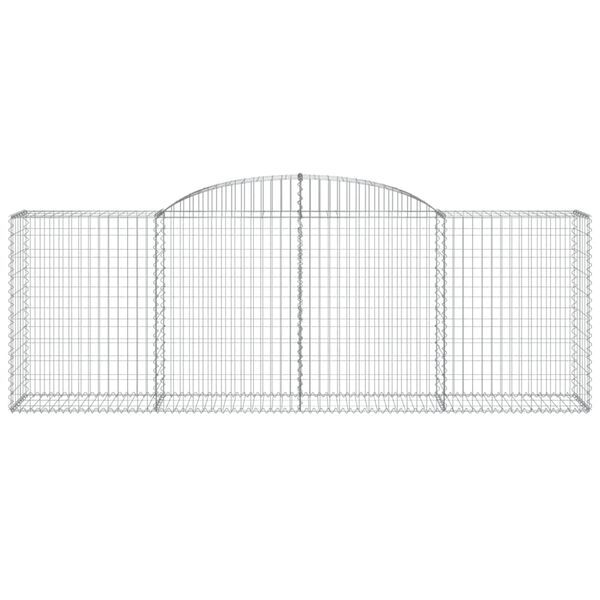 vidaXL Coșuri gabion arcuite 15 buc, 300x50x100/120cm, fier galvanizat