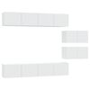 vidaXL Set dulap TV, 6 piese, alb, lemn prelucrat