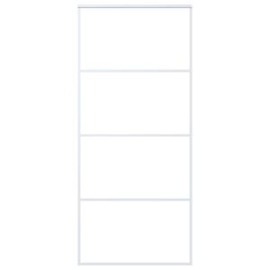 vidaXL Ușă glisantă, alb, 90x205 cm, sticlă ESG și aluminiu