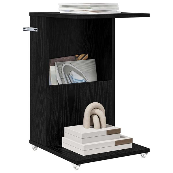 vidaXL Masă laterală Stejar Negru 40 x 35 x 60 cm Lemn compozit