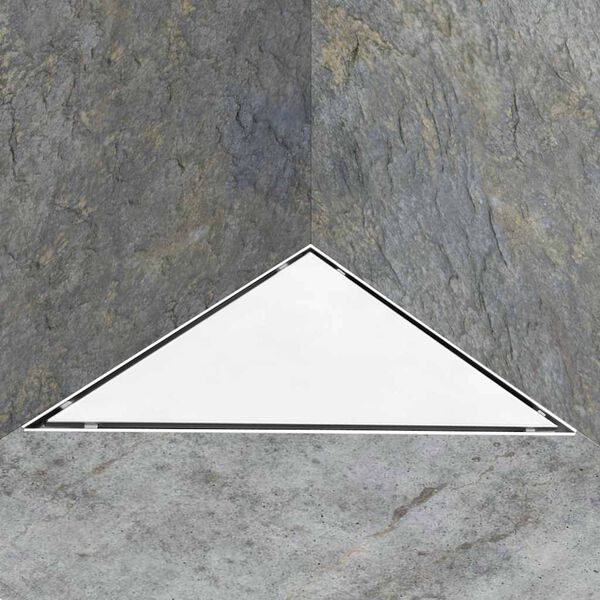 vidaXL Rigolă de duș cu capac 2-&icirc;n-1, 25 x 25 cm, oțel inoxidabil