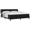 vidaXL Pat cu arcuri cu headboard Negru 180 x 200 cm Catifea