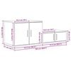 vidaXL Dulap de depozitare 2 pcs Alb 103 x 41 x 40 cm Lemn compozit
