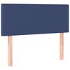 vidaXL Pat box spring cu saltea, albastru, 100x200 cm, textil