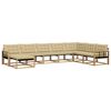vidaXL Set de canapele de exterior cu pernă 8 pcs Alb și Bej