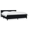 vidaXL Pat box spring cu saltea, negru, 200x220 cm, catifea