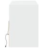 vidaXL Comodă TV de perete cu lumini LED, alb, 130x31x45 cm