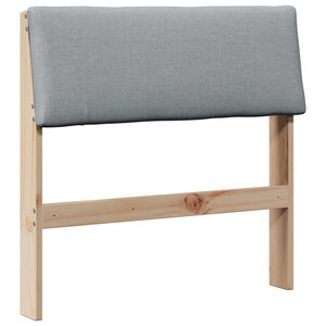 vidaXL Tăblie tapițată Gri deschis 75 cm Lemn de pin masiv