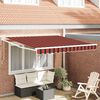 vidaXL Cortina Retractabilă Dungi Portocalie și maro 300 x 250 cm