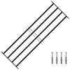 vidaXL Grilă Fereastră 175 x 60 cm Oțel vopsit electrostatic Negru