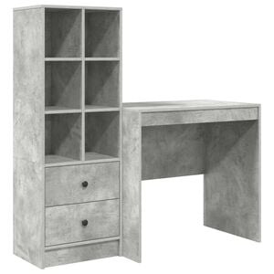 vidaXL Birou Gri din beton 125,5 x 50 x 127 cm 2 buc.