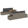vidaXL Set de canapele pentru grădină 7 pcs Gri Rattan poli