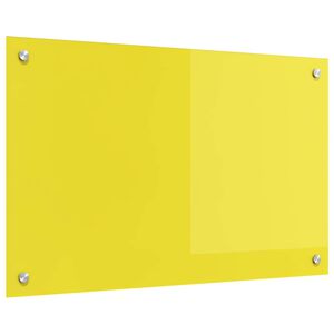 vidaXL Panou de bucătărie Galben 80 x 50 cm sticlă securizată