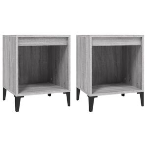 vidaXL Noptiere, 2 buc., gri sonoma, 40x35x50 cm