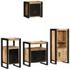 vidaXL Set de mobilier pentru baie 4 buc. Maro și negru