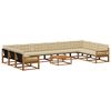 vidaXL Set de canapele de exterior cu pernă 11 pcs Natural și Bej