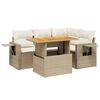 vidaXL Set canapele de grădină cu perne, 5 piese, bej, poliratan