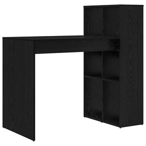 vidaXL Birou Stejar Negru Lemn prelucrat 108 x 55 x 103.5 cm