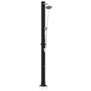 vidaXL Duș Solar Extern 20 l PVC și Aluminiu Negru