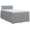 vidaXL Pat boxspring cu saltea Gri deschis 120 x 200 cm Țesătură
