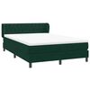 vidaXL Pat box spring cu saltea, verde &icirc;nchis, 160x220 cm, catifea