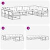 vidaXL Set de canapele de exterior cu pernă 9 pcs Natural și Crem