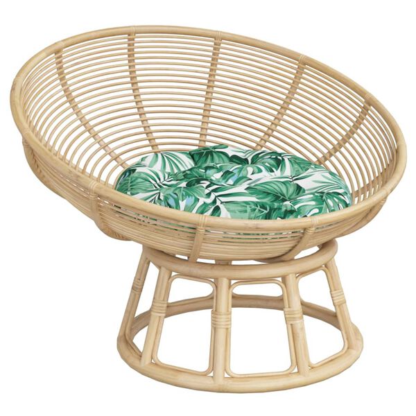 vidaXL Pernă rotundă, model frunze, &Oslash; 60 x 11 cm, țesătură Oxford