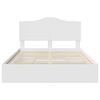 vidaXL Pat cu storage cu headboard Alb 160 x 200 cm Lemn compozit
