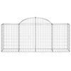 vidaXL Coșuri gabion arcuite 40 buc, 200x50x80/100 cm, fier galvanizat