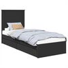 vidaXL Pat cu storage cu sertar Negru 75 x 190 cm Lemn prelucrat