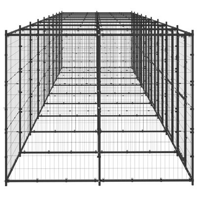 vidaXL Padoc pentru câini de exterior, 21,78 m², oțel