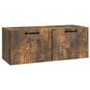 vidaXL Oglindă TV montată pe perete Stejar fumuriu 78,5 x 31 x 30 cm