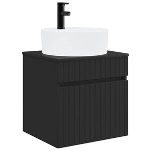 vidaXL Chiuvetă de baie suspendată Negru 49 x 44,5 x 65 cm