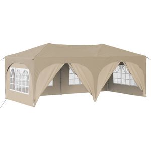 vidaXL Cort de Petrecere Pop-up Crem 575 x 288 x 245 cm