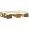 vidaXL Set de canapele de exterior 10 buc. Natural și Crem