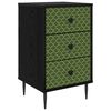 vidaXL Dulap de noapte GELEEN Stejar Negru 36 x 33 x 61 cm