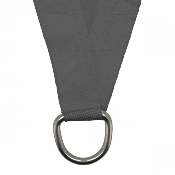 Livin'outdoor P&acirc;nză parasolar "Como" triunghi poliester gri 3,6x3,6 m