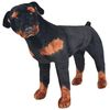 vidaXL Jucărie de pluș c&acirc;ine rottweiler, negru și maro, XXL