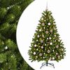 vidaXL Brad de Crăciun artificial verde deschis cu globuri 120 cm