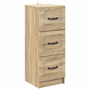 vidaXL Dulap cu sertare Stejar Sonoma 33 x 34,5 x 87 cm Lemn prelucrat