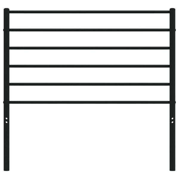 vidaXL Tăblie de pat de schimb metalică, negru, 80 cm