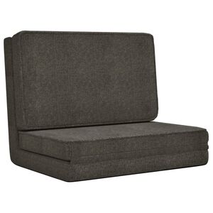 vidaXL Scaun pliabil de podea, gri &icirc;nchis, textil