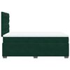 vidaXL Pat box spring cu saltea, verde &icirc;nchis, 120x190 cm, catifea