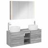 vidaXL Set de mobilier pentru baie 4 pcs Sonoma gri