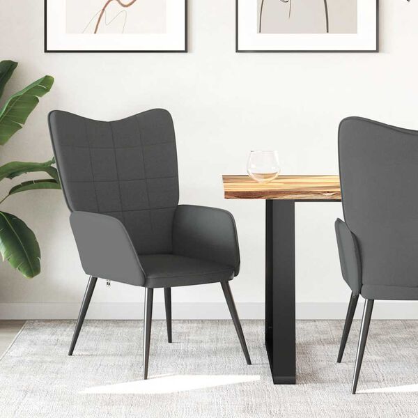 vidaXL Scaun de relaxare, gri &icirc;nchis, material textil