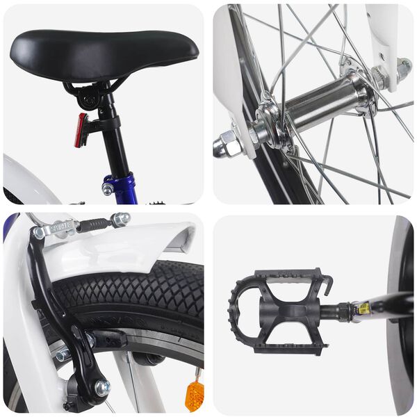 vidaXL Bicicletă pentru Copii 20 Inci pentru 6-11 ani Albastru Alb