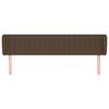 vidaXL Tăblie de pat cu aripioare maro închis 203x23x78/88 cm textil