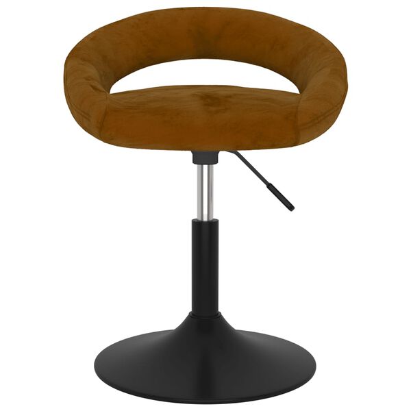 vidaXL Scaun de bar, maro, catifea